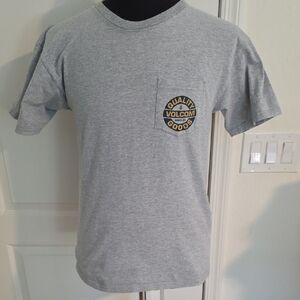 Volcom Men's Heather Gray Tee with Pocket Logo